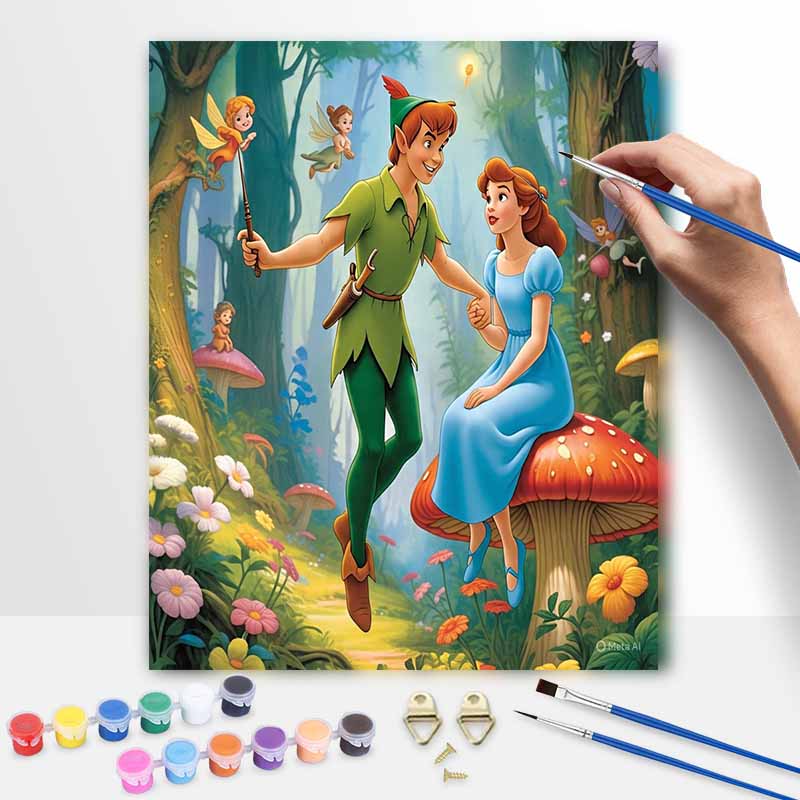 Disney Набор для рисования своими руками Питер Пэн Классический стиль Декор для дома Поделка Идея подарка для любителей фэнтези-арта Настенный декор Веселые хобби 130