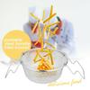French Fries Serving Basket Mesh Chips Fried Basket Stainless Steel Round