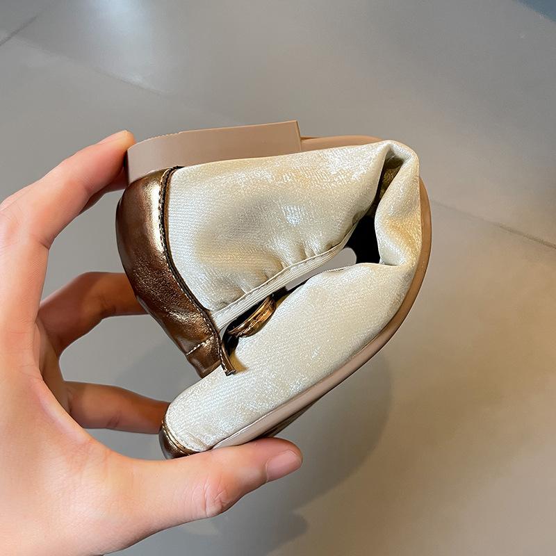 Женские повседневные туфли на плоской подошве с квадратным закрытым носком и бантом, удобные нарядные туфли на плоской подошве, мягкие балетки на плоской подошве для женщин, обувь для ходьбы