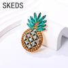 SKEDS Изысканные Женские Девичьи Кристаллические Ананасы Классические Броши Булавки Мода Сияющий Бутик Фрукты Стразы Значки Украшения