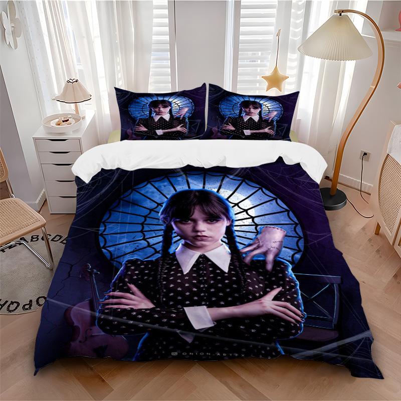Gothic Spider Web Portrait Print 3Pcs Bedding Setduvet Cover With 2 Bedropillowcase Home Birthday Gift