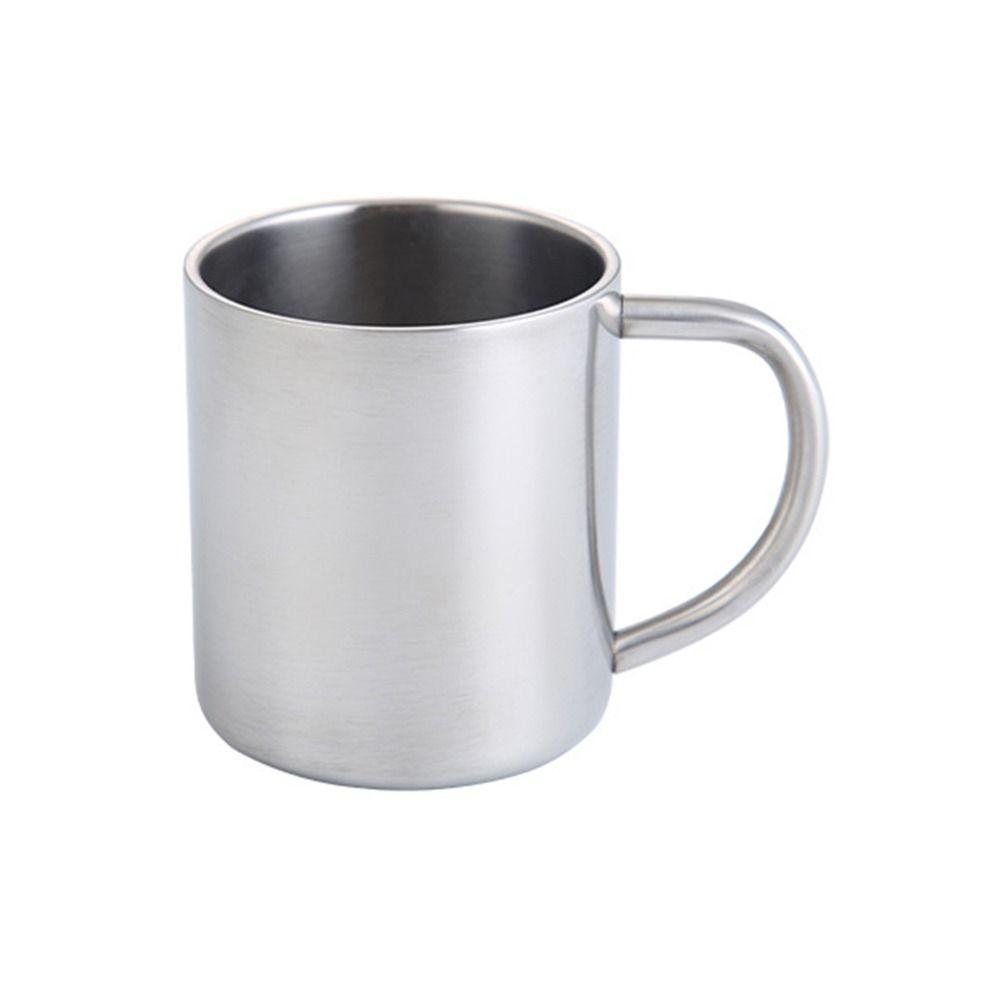 Чашка для чая с двойной стенкой и ручкой из нержавеющей стали, кружка для кофе, кружка для путешествий