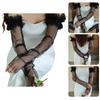 Elegant Seethrough Arm Sleeves Lace Gloves For Bridal Wedding Gowns And Formal Occasion Elbow Length Gloves for Banquet