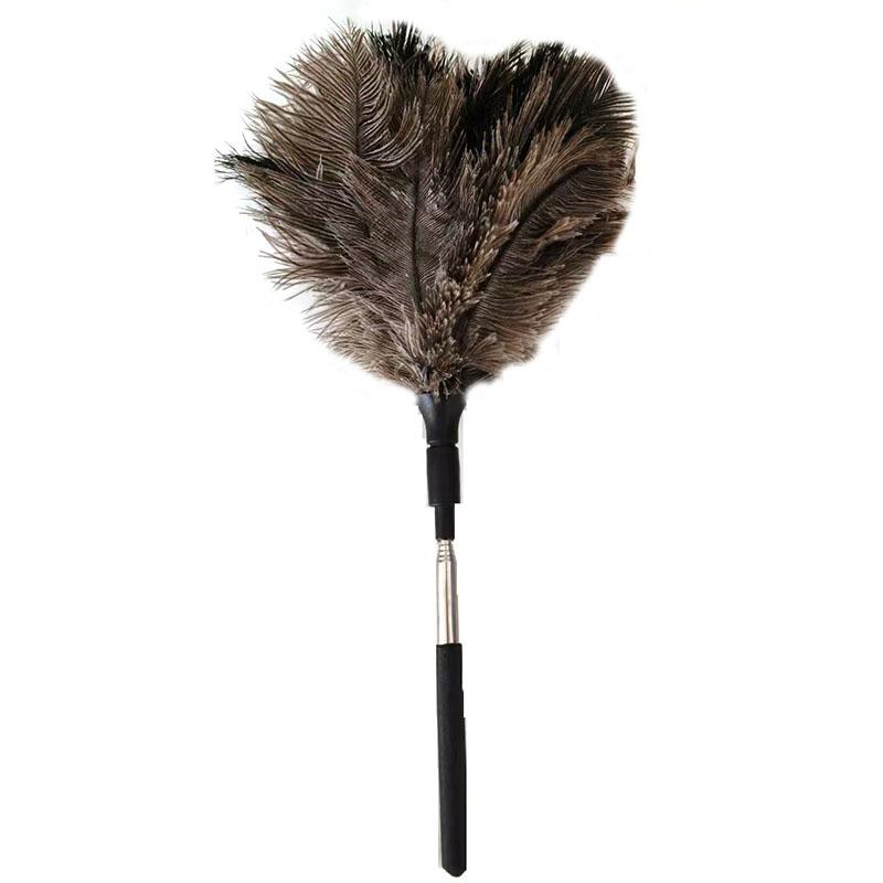 Feather Duster Wooden Handle Duster Anti-static Dust Removal for High Ceiling & Home Cleaning Gentle on Delicate Surface