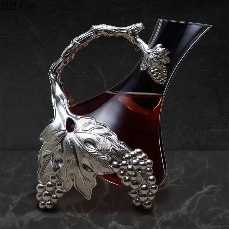 1000 мл креативный роскошный стеклянный графин в европейском стиле для бара, семейного праздника, винный набор, прозрачный графин для красного вина, подарочный набор для бармена