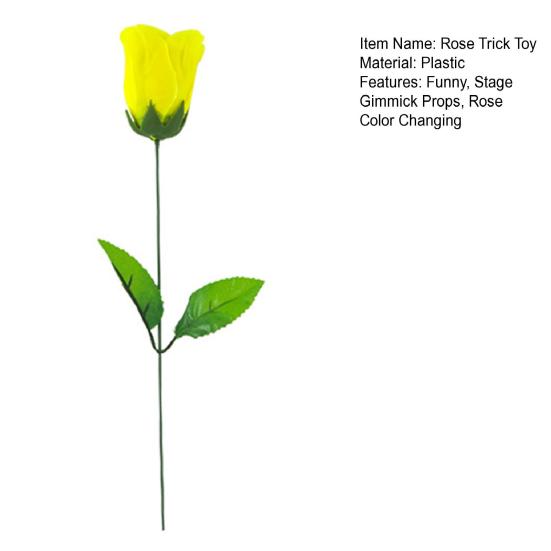 Роза, меняющая цвет, игрушка-трюк, цветок от красного к желтому, сценические иллюзии, реквизит, свадебная вечеринка, сюрприз на день святого Валентина, новичок