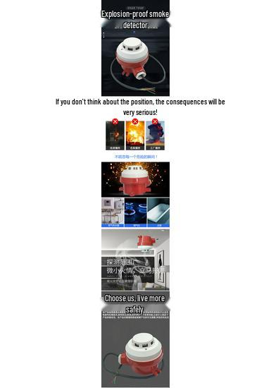Explosion-proof Photoelectric Smoke & Fire Detector with Wired Network and Fire Protection Certification