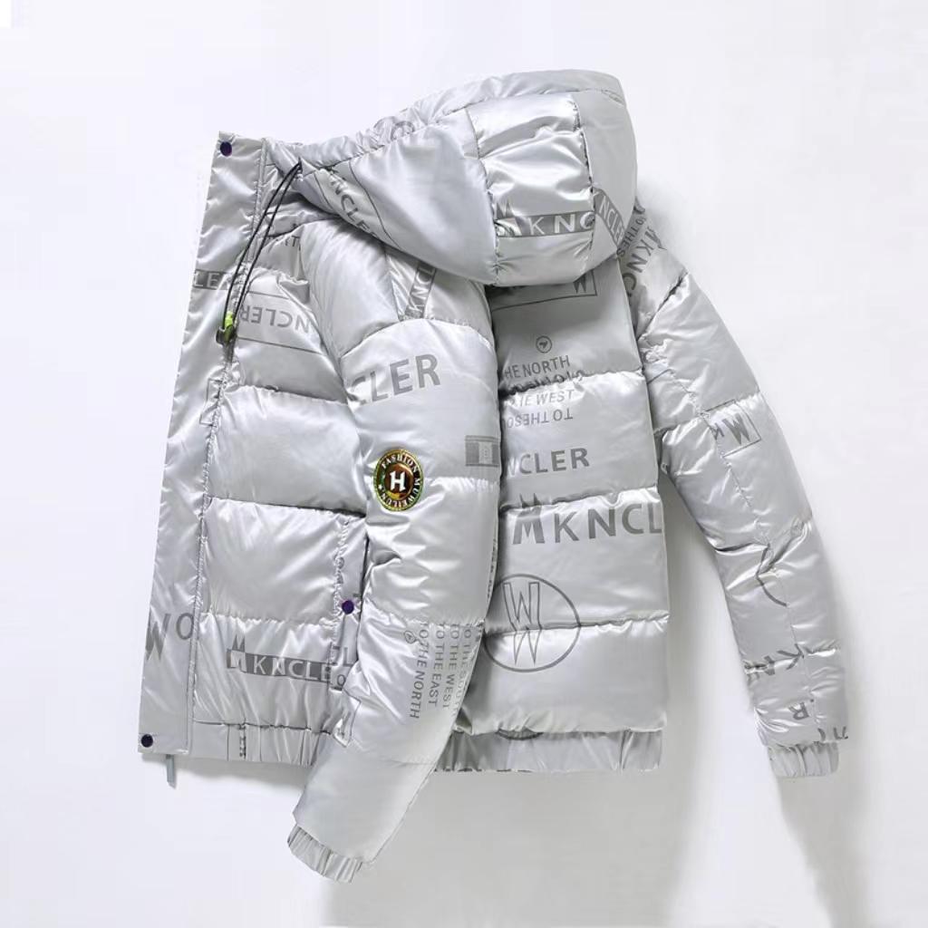 Зимнее белое пуховое пальто на утином пуху для мужчин и женщин, новое короткое пальто с капюшоном для пар, мужское яркое ветрозащитное пальто в корейской версии, тренд