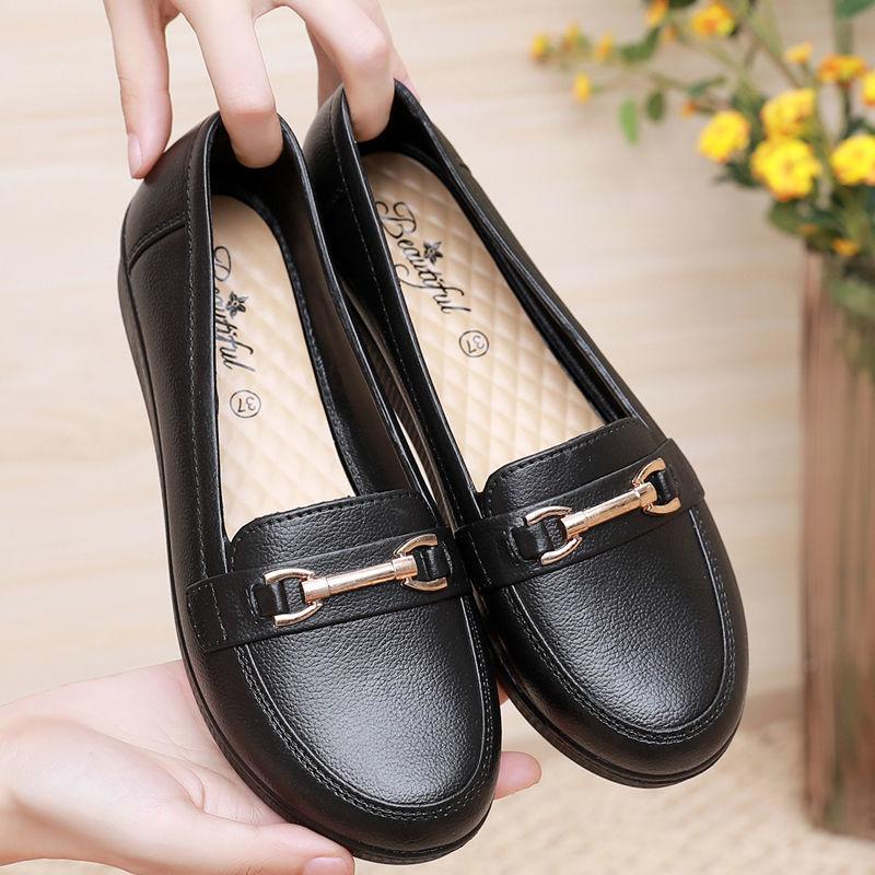 Женские резиновые сапоги с неглубоким носком, водонепроницаемые и нескользящие плоские резиновые сапоги для женщин, износостойкая рабочая обувь для весны и осени