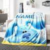 Customizable Pistas da Blue Blue’s Clues2 Throw Blanket – Personalized Name, All-Season Cozy Snug Blanket, Machine Washable, Personalized Blanket
