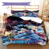 Dragon Quest Pattern Bedding Set Quilt Cover Pillowcase Home Decor Gift (1 * duvet cover + 2 * pillowcase, without core)