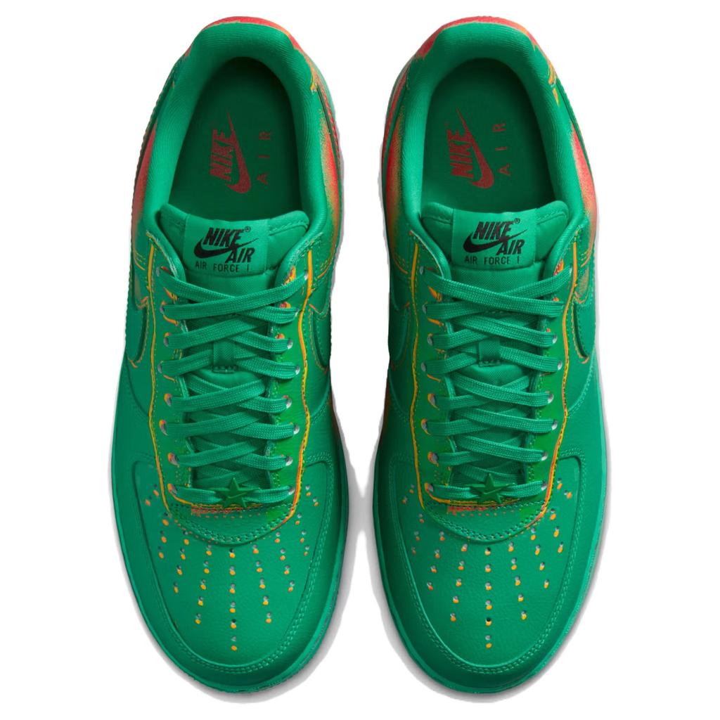 Nike Кроссовки Air Force 1 Дышащие Скейтбордические Мужские Зеленые Оранжевые IB6834-300