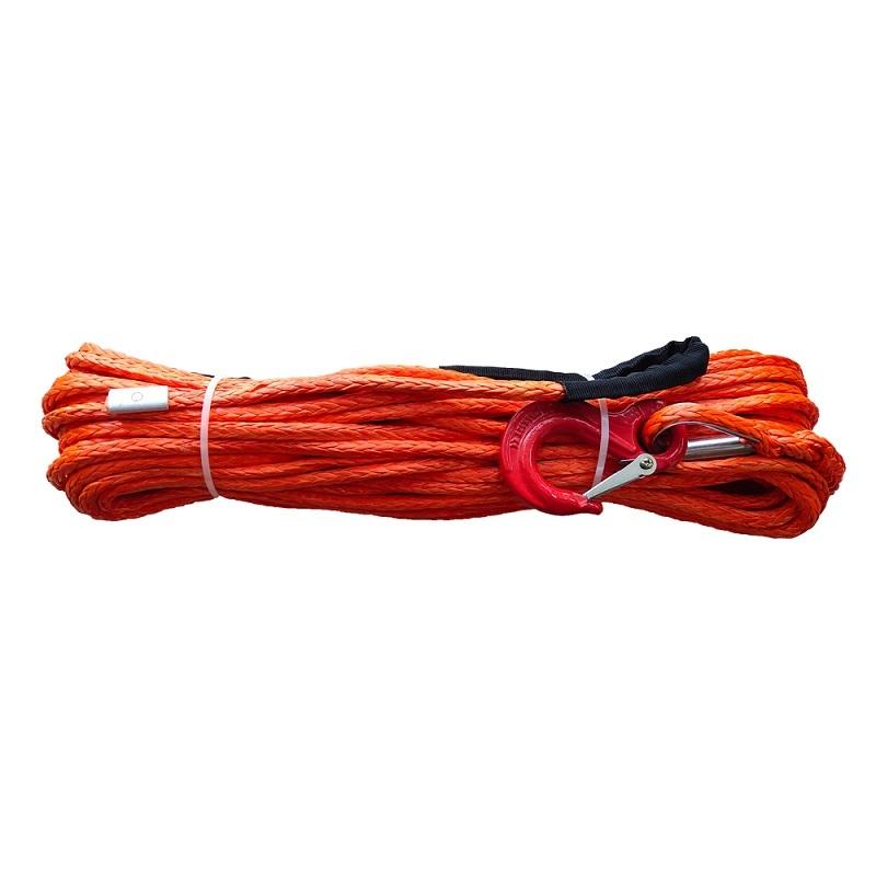 8mm X 30m Synthetic Winch Line Cable Rope With Sheath And Hook For 4WD/ATV/UTV/OFF-ROAD