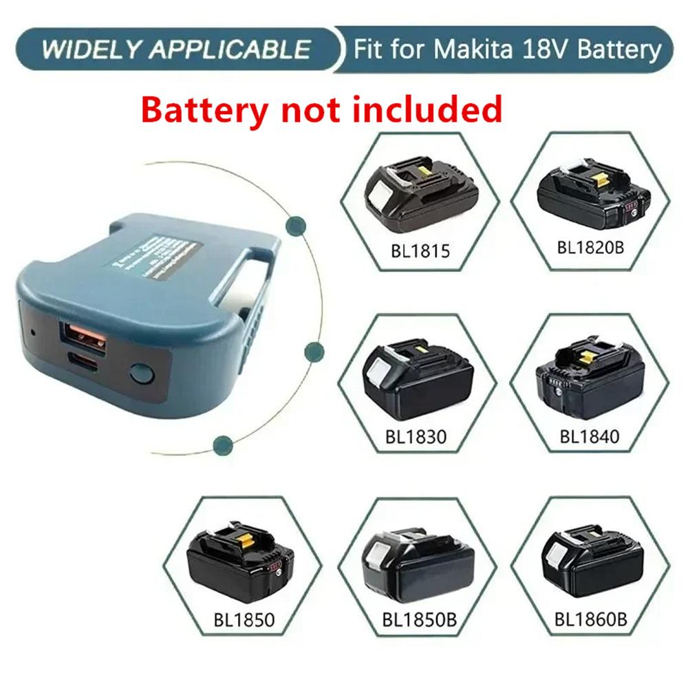 Адаптер-держатель аккумулятора USB и Type-C для аккумулятора Makita 18V BL1840 BL1850 BL1860