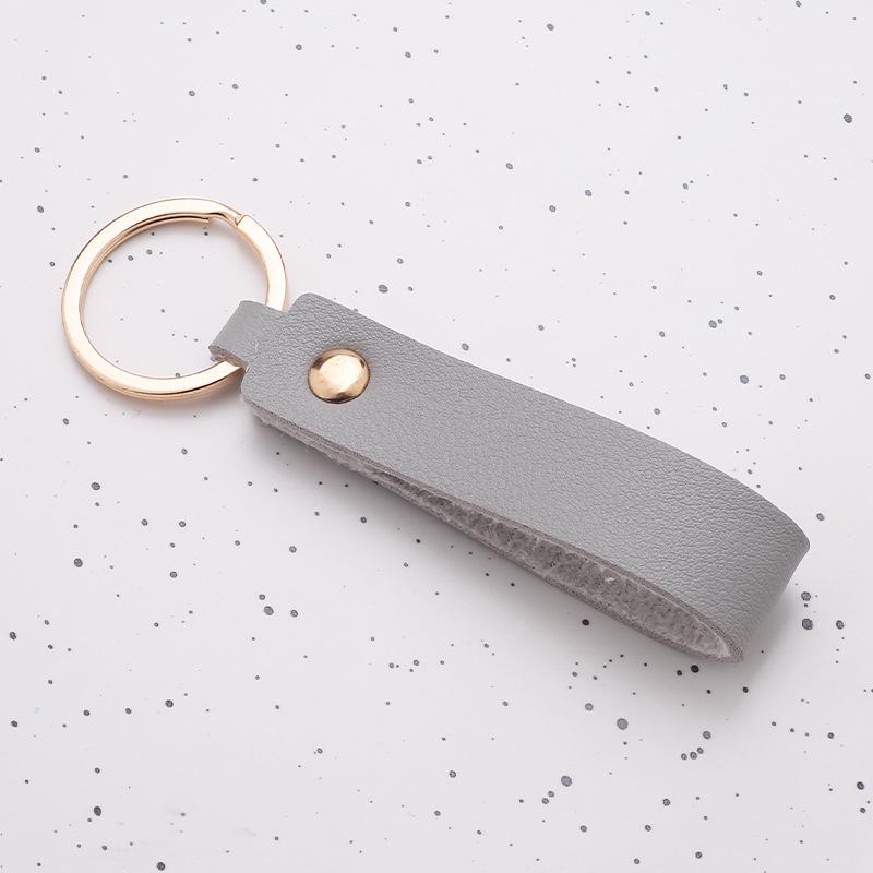 Spot PU Leather Keychain Pendant - Car Key Accessory & Business Gift
