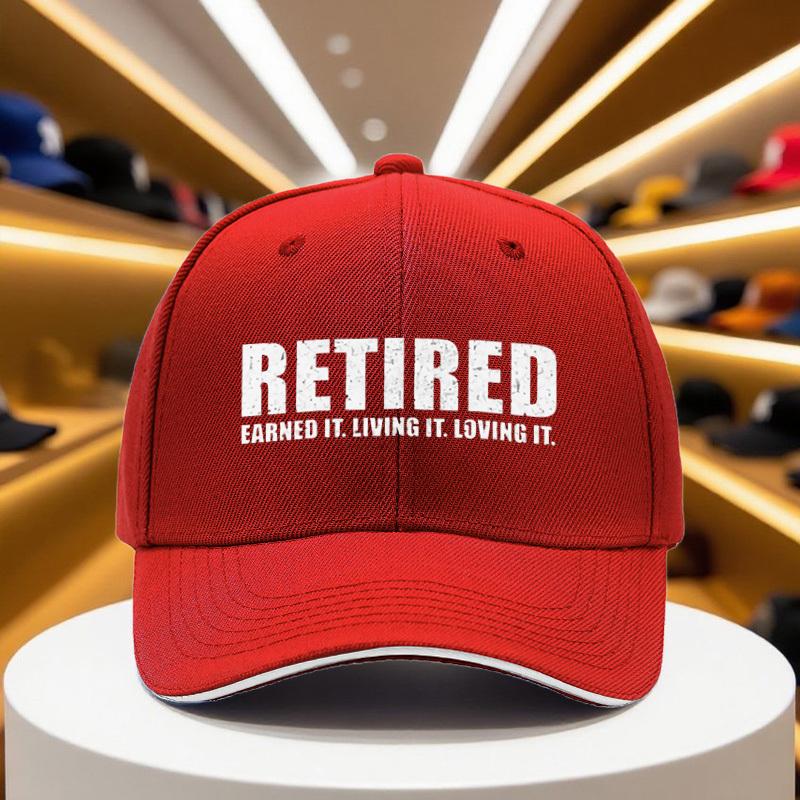 pc Retirement Cap with Retired Living It Loving It Text Lightweight Breathable Baseball Hat for Retirement Party