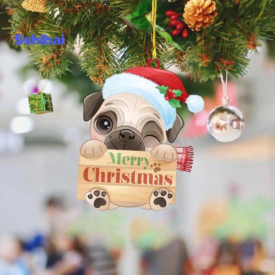 Рождественский кулон многоразовый изысканный креативный мопс в форме рождественской елки кулон для домашнего праздничного украшения