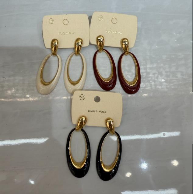 Новые осенне-зимние эмалированные серьги-капли, глазированные овальные серьги, преувеличенный тренд, простые и универсальные серьги