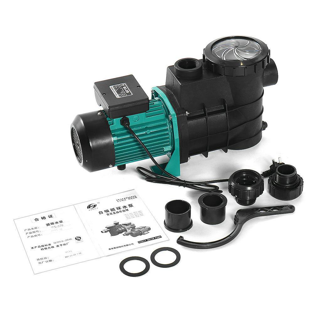 Пластиковый насос-бустер для фильтра бассейна, самовсасывающий циркуляционный насос для очистителя бассейна, электрический 280 Вт 220 В