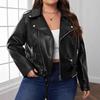 Женская асимметричная кожаная мотоциклетная куртка 2025 года на весну/осень