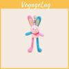 Color Cartoon Cute Blocked Rabbit Plush Toy Pendant With Ears Stretchable