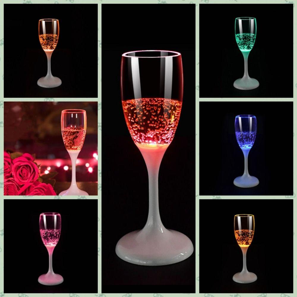 Акриловая индукционная светящаяся чашка 120 мл, светодиодная чашка для украшения шампанского