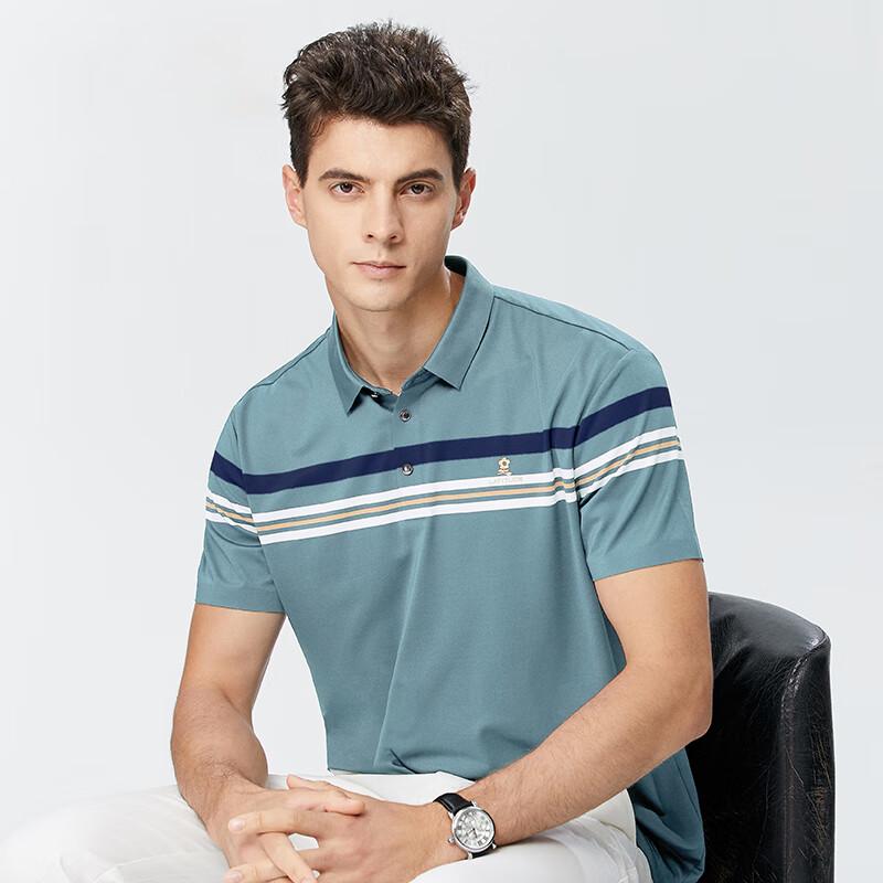 MONTAGUT Men's Summer Mesh Breathable Lapel Business Short Sleeve Polo Shirt