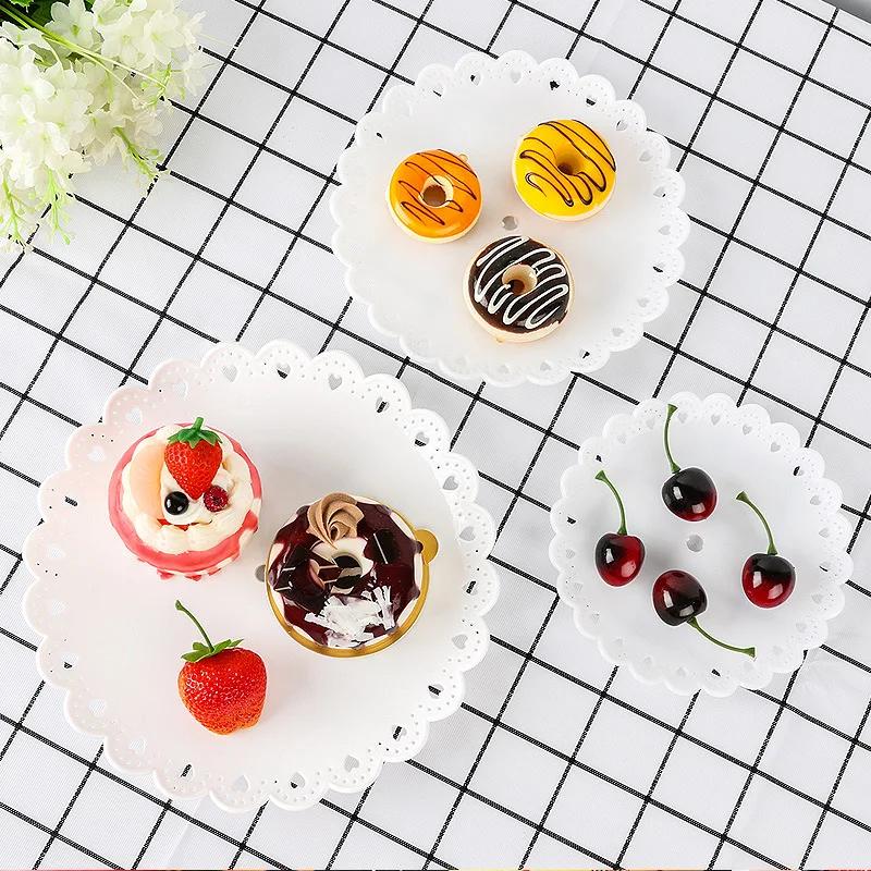 Three-layer Cake Tray European Cake Stand Wedding Party Dessert Table Candy Fruit Plate Cake Display Stand Dessert Snack Tray