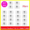 Запасные части для робота-пылесоса Ecovacs Deebot X1 OMNI / T10 OMNI, Резиновая / Боковая щетка, Крышка, Hepa-фильтр, Салфетка для швабры, Пылесборник
