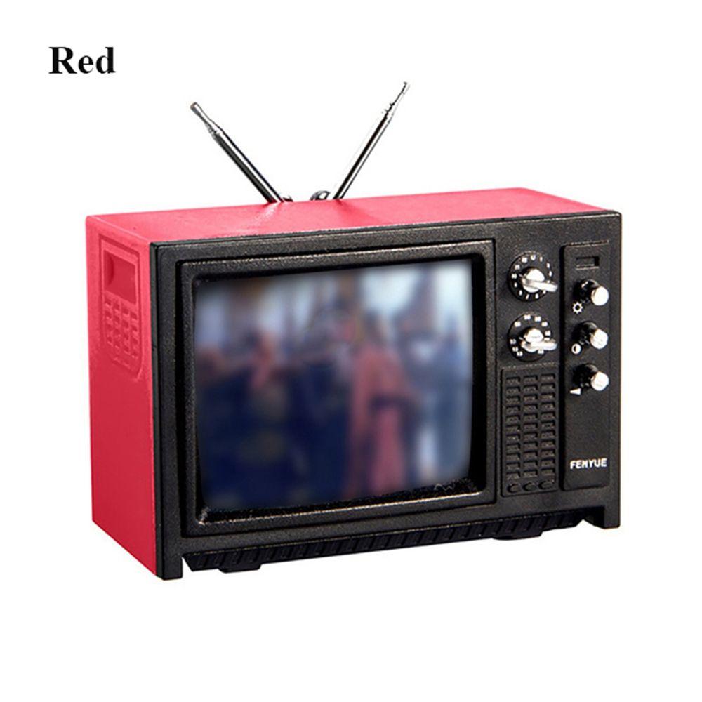 Ретро портативный телевизор игрушка миниатюрная имитация мебели украшение гостиной телевизор украшения