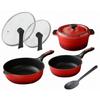 Belfina THE PRIME Grand Set: 25cm Multi Pan, 21cm Mini Multi Pan, 22cm Waterless Cooking Pot, 25cm Glass Lid, 21cm Glass Lid, and Spoon Turner (A-7779