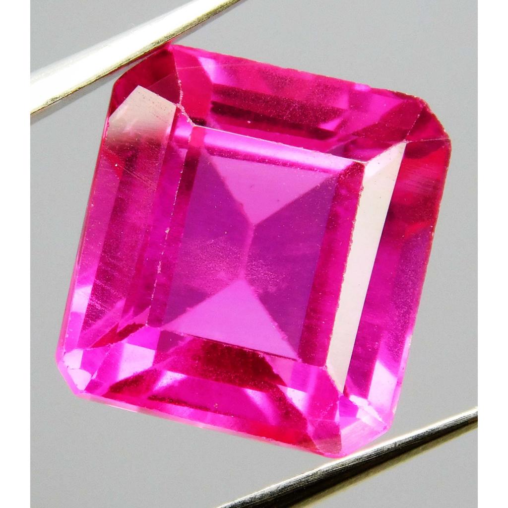 Square Cut 11 Carat Natural Sapphire Pink Loose Gemstone Earring Size