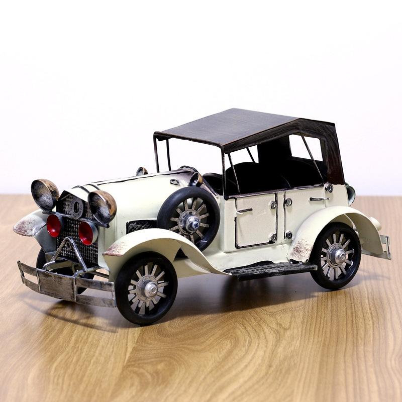 Nostalgic Retro Iron Oldsmobile Model Ornament Creative Home Coffee Shop Wine Cooler TV Cabinet Decorations