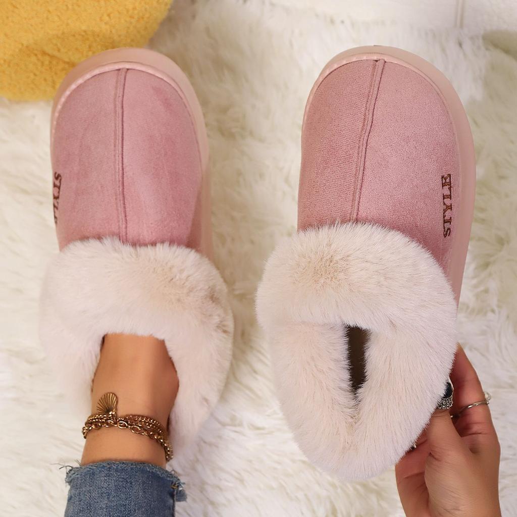 Роскошные удобные теплые зимние тапочки на флисовой подкладке для пары - Элегантные, теплые и удобные, толстая подошва для дома