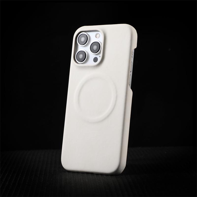 Магнитный чехол и наклейка для iPhone 17 Pro Max с текстурой натуральной кожи