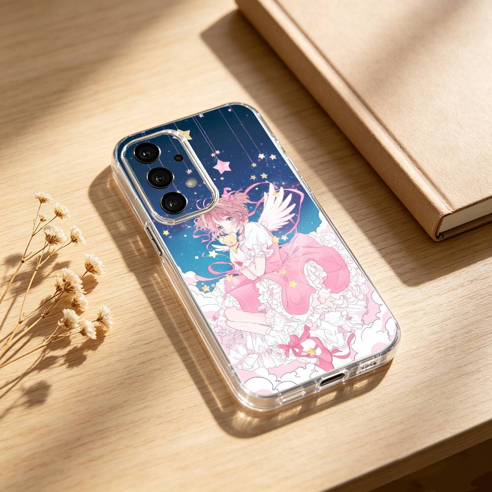 Чехол для телефона Card Captor Sakura для Samsung S25, 24, 21, 22, 23, 30, Ultra, 20, Plus, Fe, Lite, Note Прозрачный