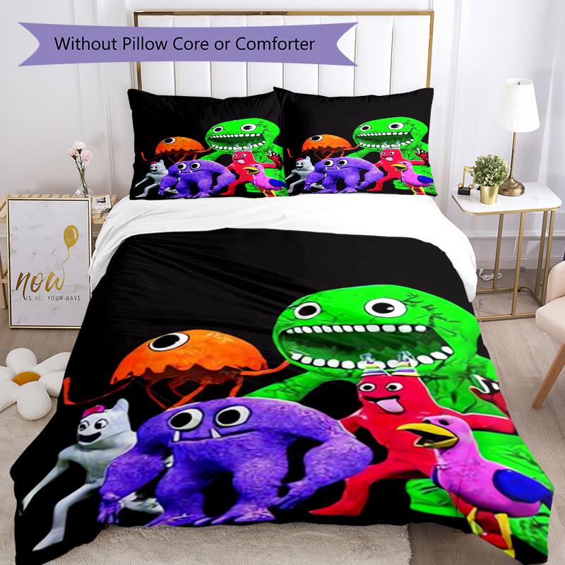 3pcs Garten of Banban Bedding Set Duvet Cover Closure Includes 1 Duvet Cover & 2 Pillowcases, Soft and Comfortable for All Seasons.
