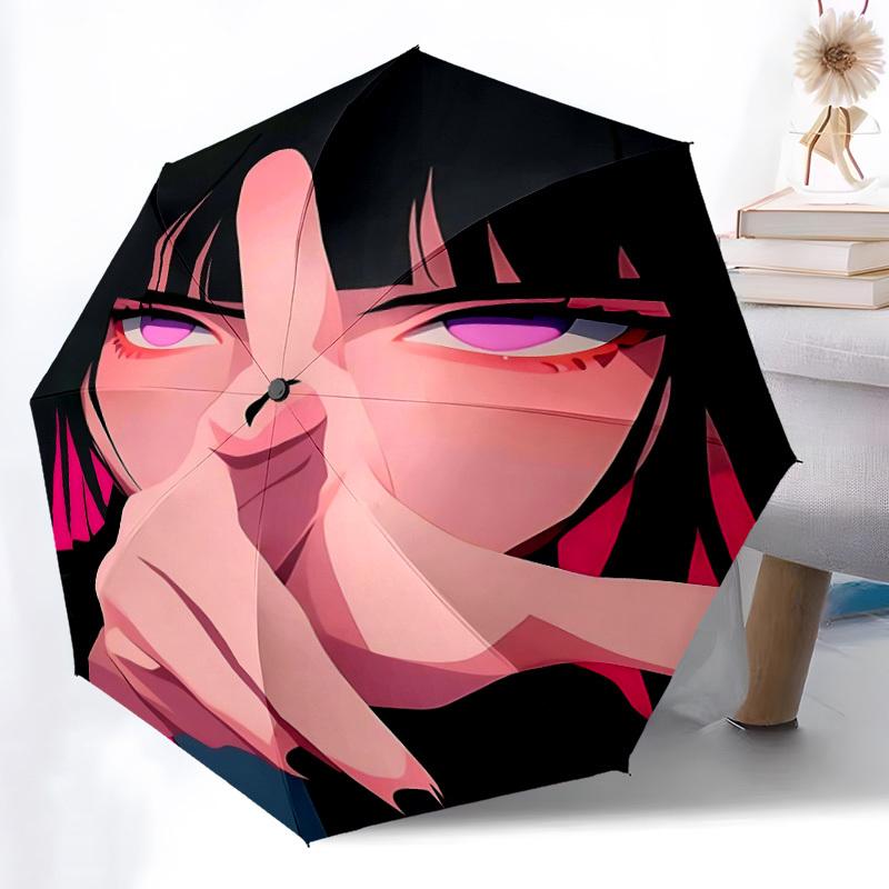 1pc Anime Character Automatic Open/Close Umbrella 8-Rib Strong Frame, Portable Travel Umbrella for Women & Men, 064
