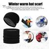 2 шт./комплект вязаная шапка-бини для холодной погоды на открытом воздухе для велоспорта, катания на лыжах, с флисовой подкладкой, ветрозащитная теплая шапка-шарф с черепом