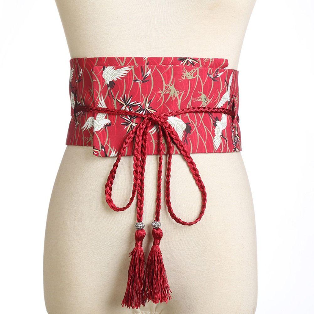 Embroidered Cloth Wide Belt Chinese Style Hanfu Cummerbunds Simple Girl