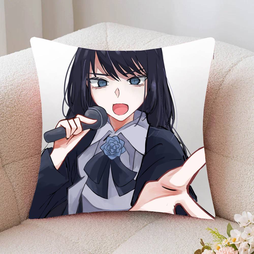 Japanese Female Singer Aado Pillow Case Fashion Square Pillowcase Bedroom Sofa Room Ins Decoration Leisure
