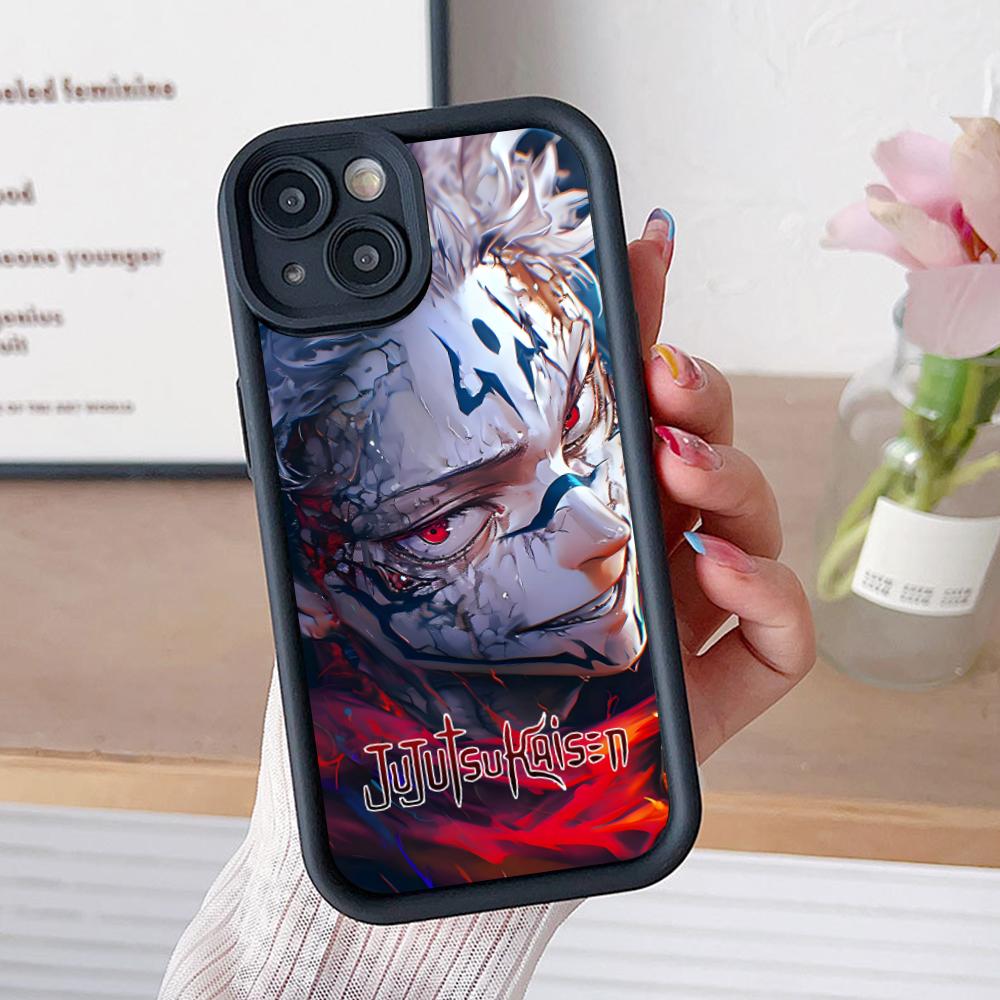 Jujutsu Kaisen Sukuna Mobile Phone Case for iPhone 17 16 15 14 13 12 11 Air Pro Max Plus Thicken TPU Colorful Cover Luxury Cover