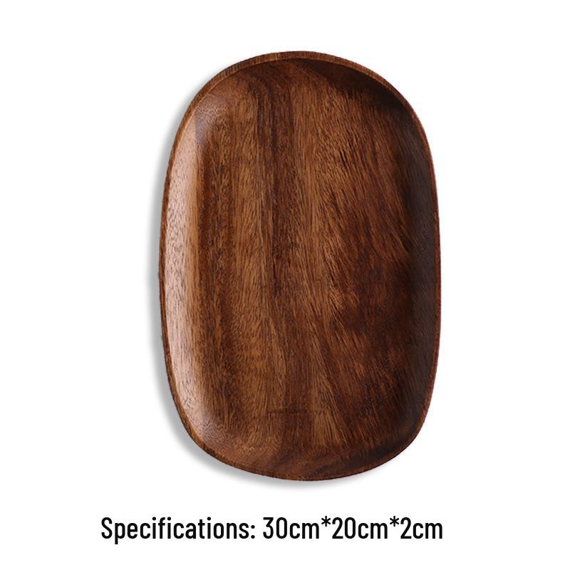 Универсальный поднос из японского ореха – Идеально подходит для подачи чая, фруктов или пиццы в отелях