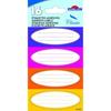 16 School Adhesive Labels - Oval Block - Warm Colors