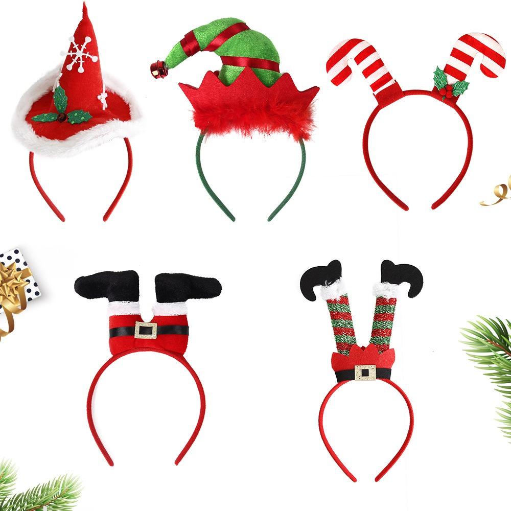 Cute Cartoon Christmas Headwear Photo Props Xmas Hat Bands Christmas Headband  Christmas Decor