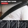 30cm/50cm/75cm Carbon Fiber Leather Car Seat Belt Shoulder Cover Car Styling Interior Accessories with Crystal Crown