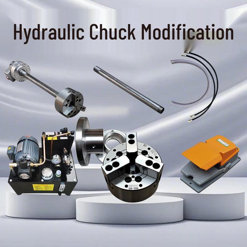 RSRDDY 12-inch Hollow 3-Jaw Hydraulic Lathe Chuck
