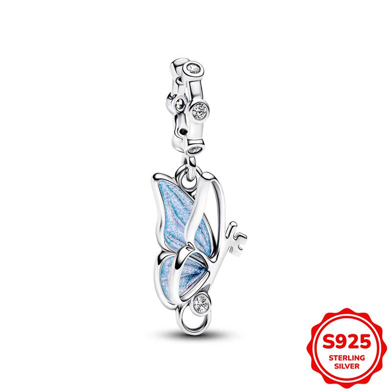 New In Original Butterfly Pendant Charm Beads Fits 3Mm Bracelets Necklace For Women Luxury Diy Jewelry Making Gift