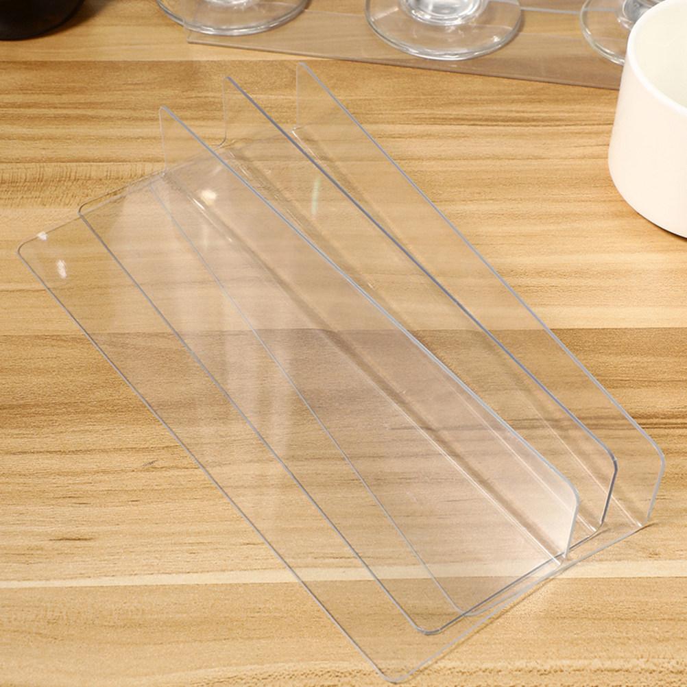 10Pcs L Shaped Clear PVC Shelf Separators for Supermarket Retail Closet Cabinet Shelf Organization Transparent Quick Access
