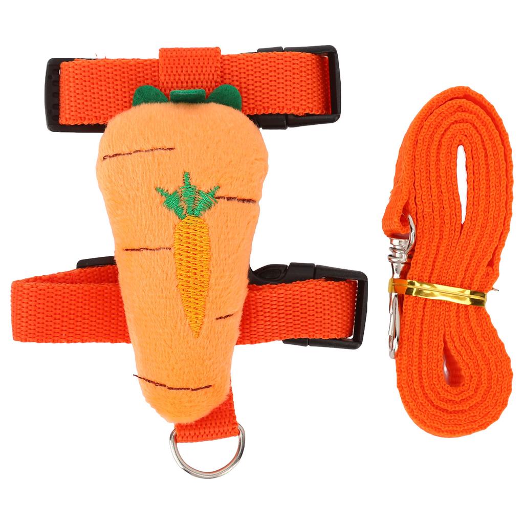 Carrot Type Rabbits Harness Leash Set Regulable Decorative Lovely Looking for Pet Rabbits
